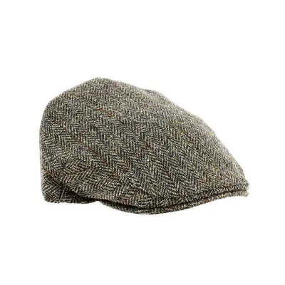 Brown BALMORAL HARRIS Tweed Flat Cap - Christys'London - ref 21287