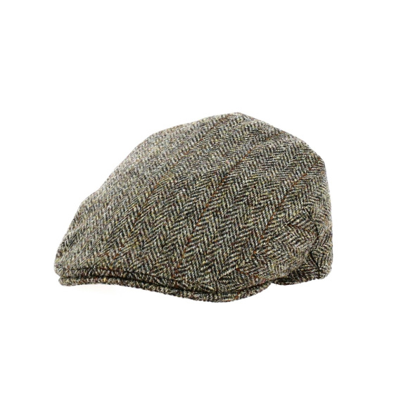 Casquette plate BALMOLAR HARRIS Tweed Marron - Christys'London