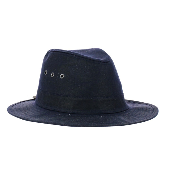 Navy Sologne Waxed Cotton Hat