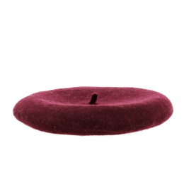 Burgundy Wool Beret - Traclet