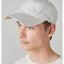 5 Panel Beige Strapback Cap - Tilley