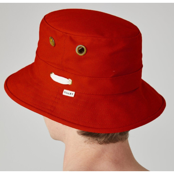 T1 Bucket Red UPF 50+ Bucket Hat - Tilley