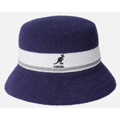 Bermuda Stripe Navy Blue Bucket Hat - Kangol Reference: 11753 | Traclet Hat Shop