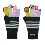 Kids Gloves With Navy Puppet Faces - Barts