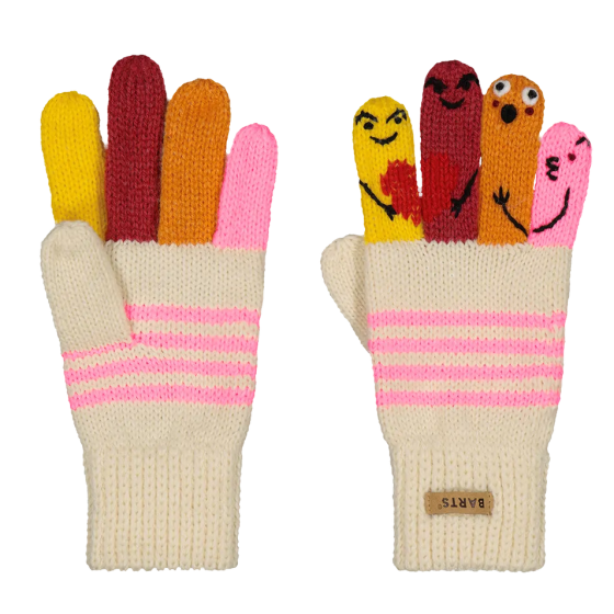 Gants Enfant Avec visages Puppet Rose - Barts Gants Enfant Avec visages Puppet Rose - Barts