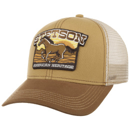 Mustang Beige Baseball Trucker Cap - Stetson