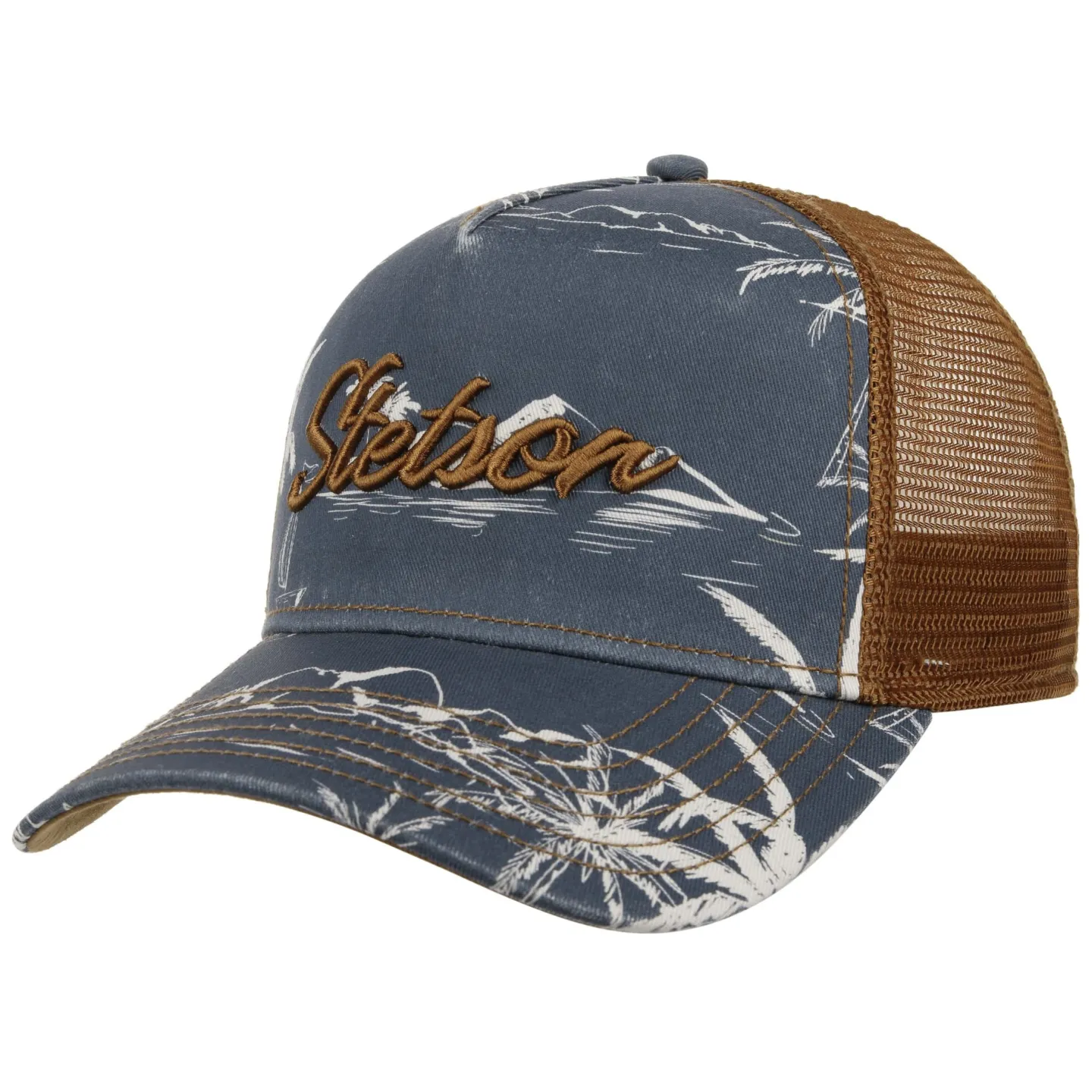 Baseball Cap Minimal Aloha Print - Stetson Reference: 21572| Chapellerie Traclet