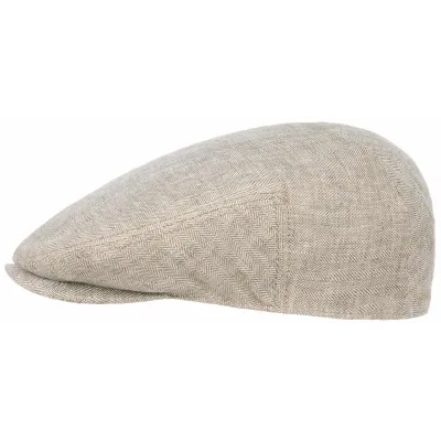 Kent Modesto Flat Cap Beige Linen UPF 40+ - Stetson reference 21578 traclet hat shop