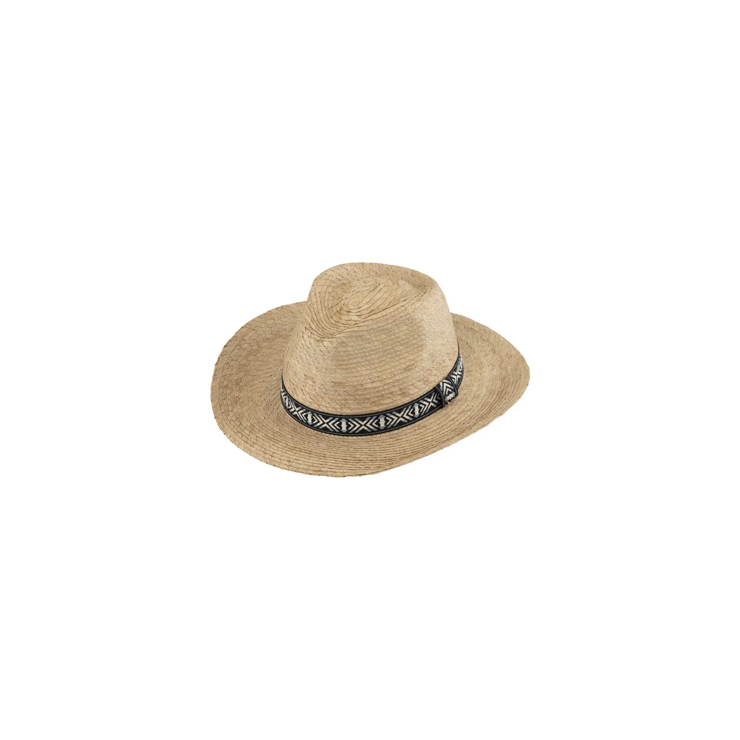 Chapeau de paille Palm Western Aztec Band Protection UPF 50+