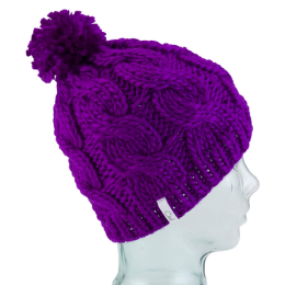 The Rosa Purple Beanie - Coal
