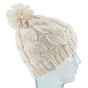 The Rosa Cream Beanie - Coal