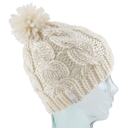 The Rosa Cream Beanie - Coal