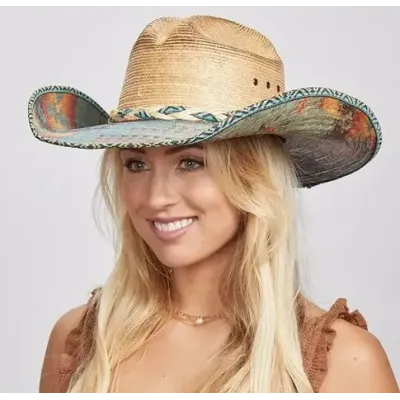 Bronco Cowboy Hat Natural Straw - Head'nHome Reference: 17674| Chapellerie Traclet