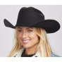 Black Wool Felt Western Cattleman Hat - American Hat Makers