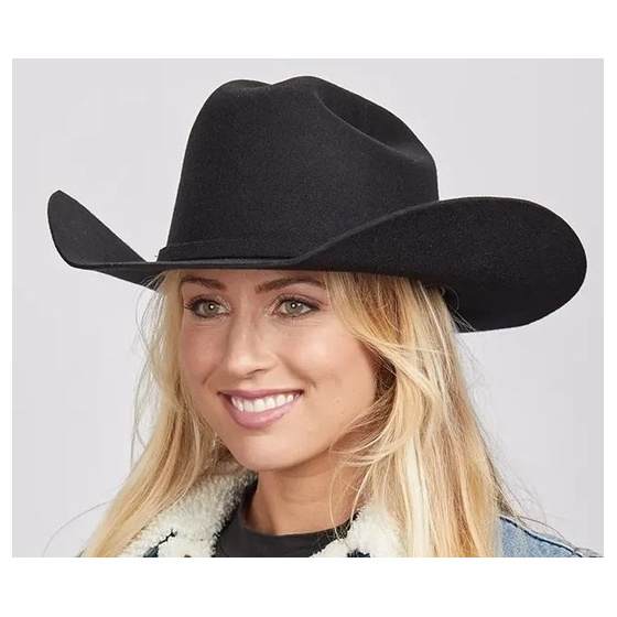 Chapeau Western Cattleman Feutre Laine Noir - American Hat makers
