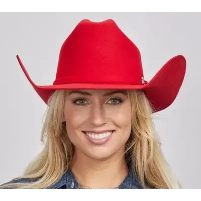 Chapeau Western Cattleman Feutre Laine Rouge - American Hat makers