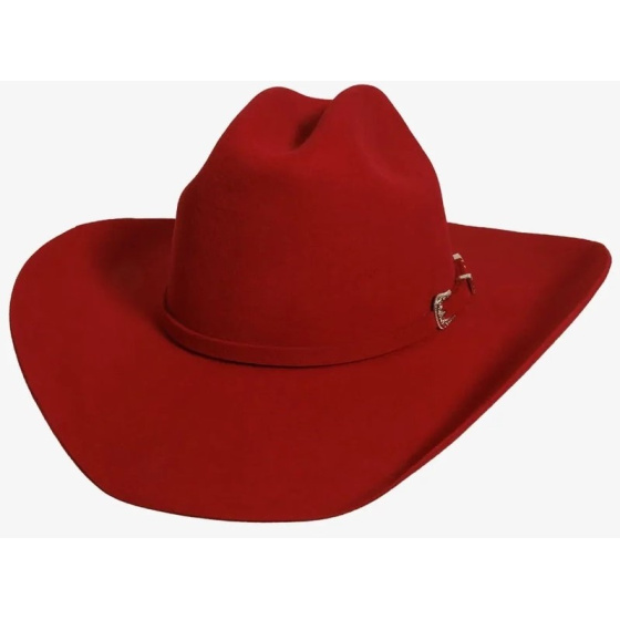 Chapeau Western Cattleman Feutre Laine Rouge - American Hat makers Chapeau Western Cattleman Feutre Laine Rouge - American Hat makers