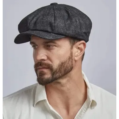Casquette Argo Newsboy Laine Anthracite - American Hat