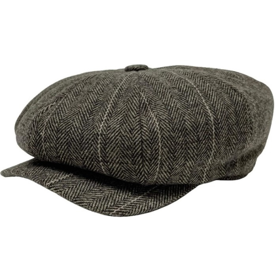 Brown Wool Argo Newsboy Cap - American Hat