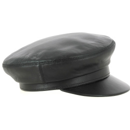 Leather sailor cap