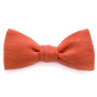 Rusty Red Plain Linen Bow Tie - Le Coq En Pap