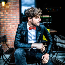 Rusty Red Plain Linen Bow Tie - Le Coq En Pap