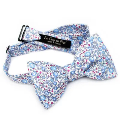 Teal Blue Linen Bow Tie - Le Coq En Pap Reference: 17707 | Chapellerie Traclet