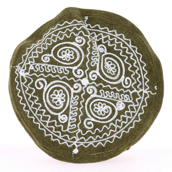 Embroidered khaki Pakol