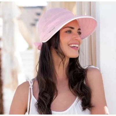 Inez Linen Large Visor Cap - Traclet Reference: 21660| Traclet Hat Shop