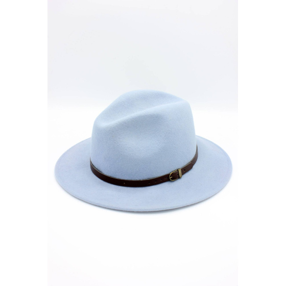 Chapeau Fedora en laine classique avec ceinture