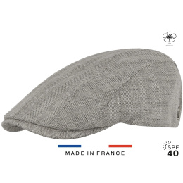 Casquette Plate Parfaite Soie Grise - Fléchet