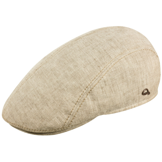 Curved Jackson Cap Taupe Linen UPF 50+ - Göttmann