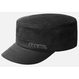 Black Cotton Twill Army Cap - Kangol