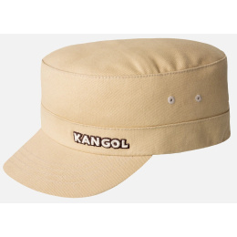 Beige Cotton Twill Army Cap - Kangol