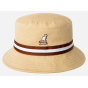 Kangol Stripe Lahinch Cotton Bucket Hat - Taupe