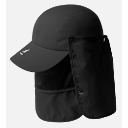 Black Baseball Cap with Face Mask & Neck Guard - Kangol