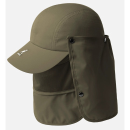 Olive Baseball Cap with Mask & Neck Cover - Kangol