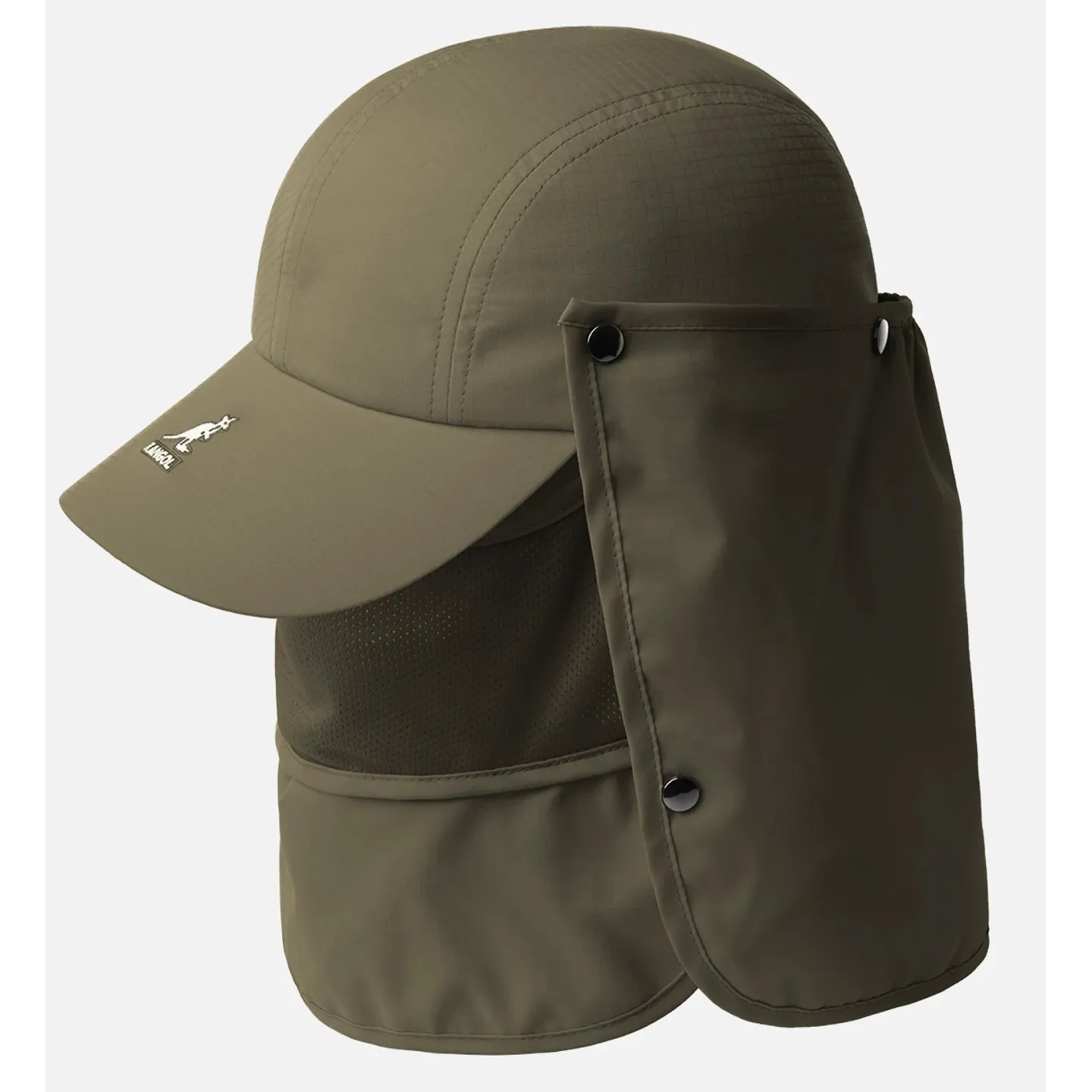 Olive Baseball Cap with Mask & Neck Cover - Kangol Reference: 21711| Chapellerie Traclet