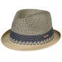 Fluoriet Paper Straw Trilby Hat Beige & Blue - Barts