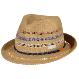 Beige Straw Wakawaka Trilby Hat for Kids - Barts
