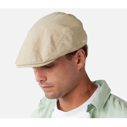 Jarvis Flat Cap Beige Linen & Cotton - Barts