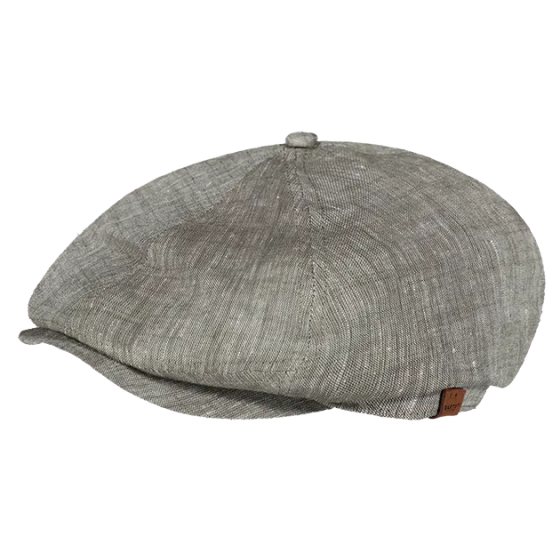 Casquette Plate Jamaica Lin & Coton Taupe - Barts Casquette Plate Jamaica Lin & Coton Taupe - Barts
