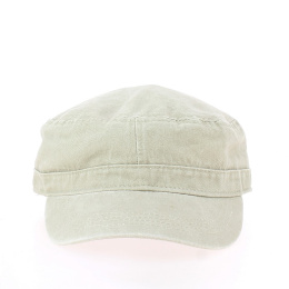 Beige Washed Cotton Cuban Cap