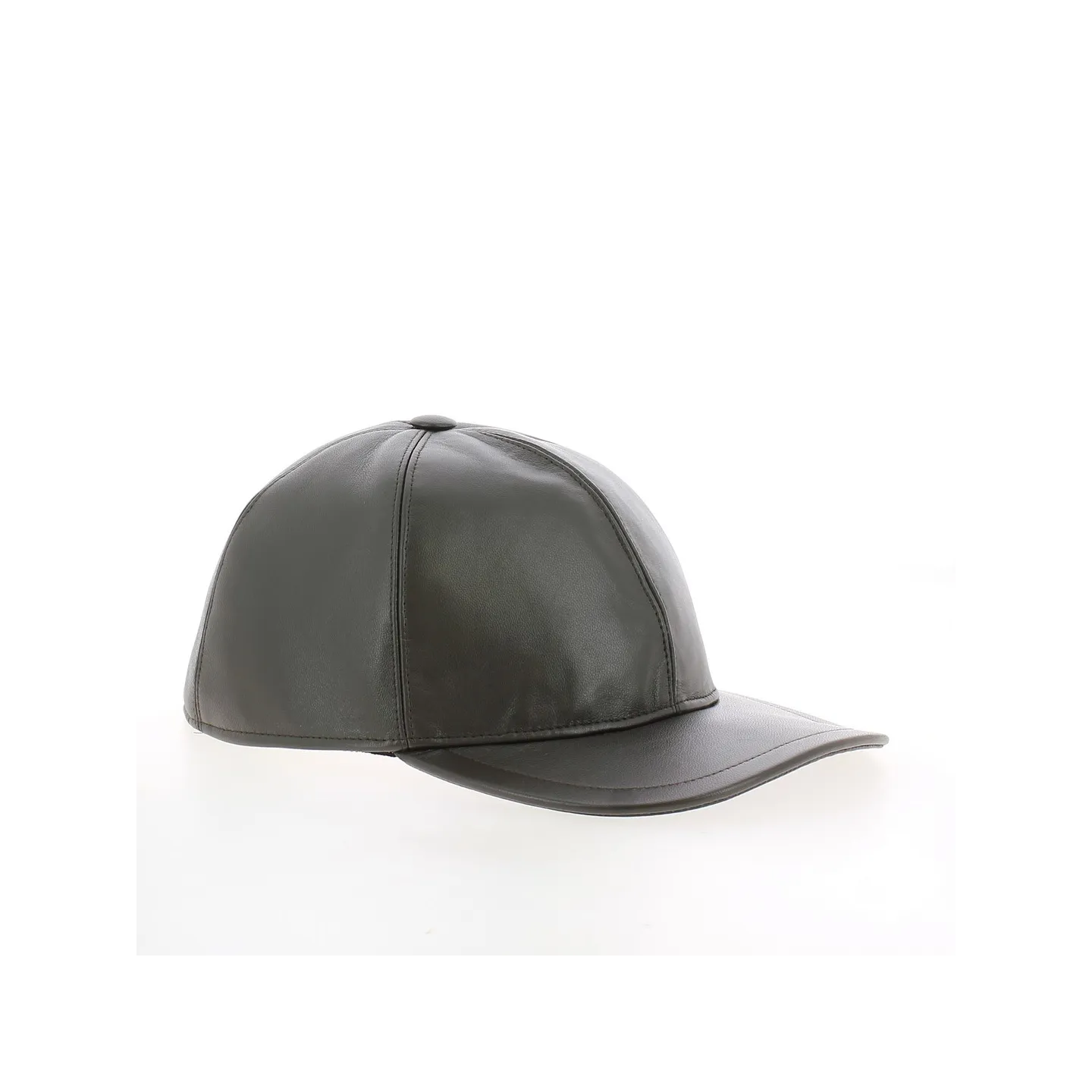 Brown Nappa Leather Cap