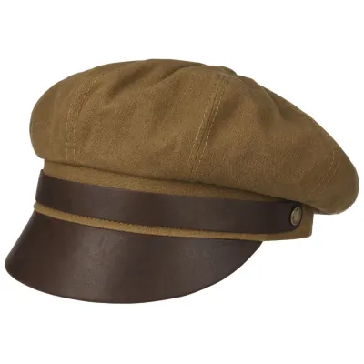 Stetson Brown Cotton & Linen Soft Riders Sailor Cap Reference: 21764 | Traclet Hat Shop