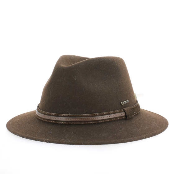 Chapeau Trilby Vintage – Petit Bord Marron – Fabriqué En Italie, Imperméable