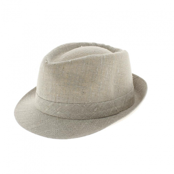 Linen trilby hat