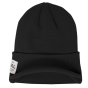 The Uniform Brim Black Beanie Cap - Coal