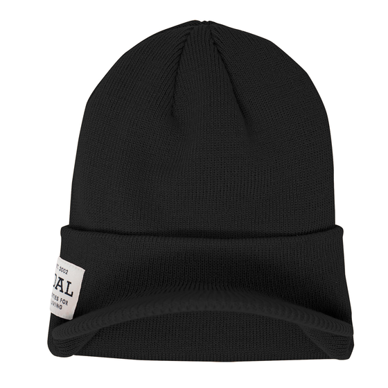 The Uniform Brim Black Beanie Cap - Coal