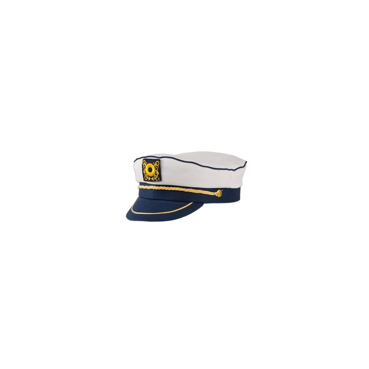 Style Chic Chapeau de Marin Casquette de Capitaine Yacht Bleu et Blanc 
